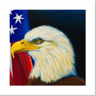 American Flag and Bald Eagle Posters and Art